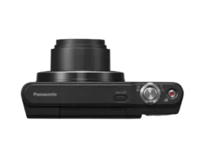 Kamera, Panasonic Kompaktkamera, Ansicht von Oben, integriertes und festverbautes Objektiv
