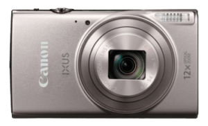 Kamera, Canon IXUS Kompaktkamera, Frontansicht, Zoom, integriertes und fest verbautes Objektiv