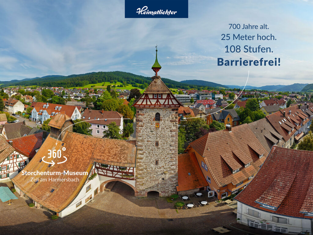 360°-Leuchtkasten zum Storchenturm-Museum Zell am Harmersbach