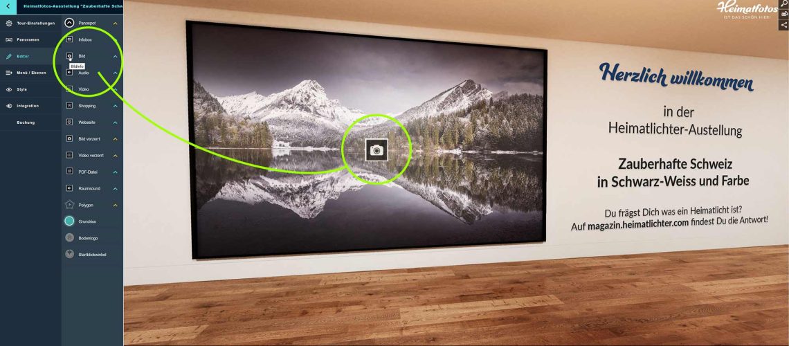 Anleitung: Erstellen einer virtuellen Ausstellung mit VR-EASY - Bild Hotspots platzieren
