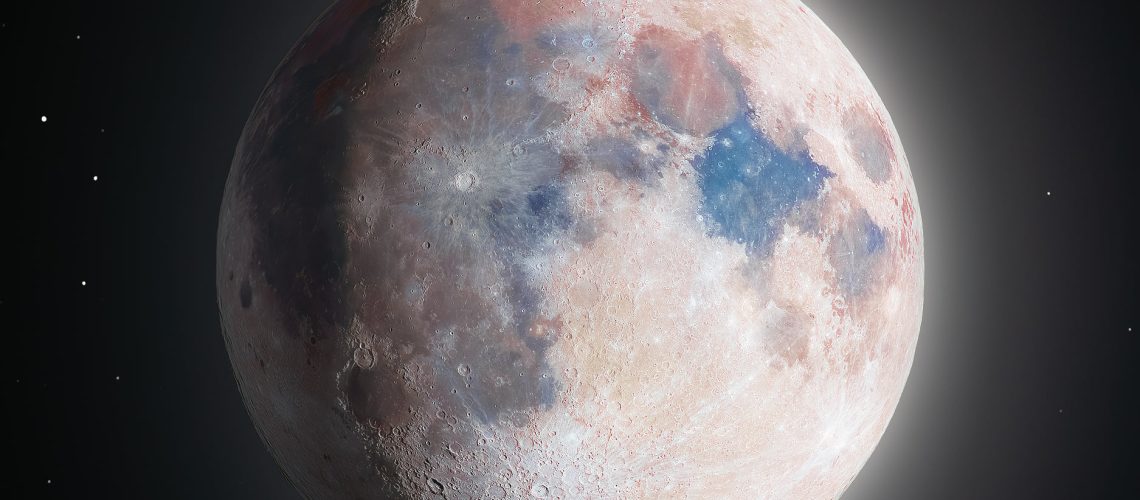 Our Moon von Astrofotograf Stefan Liebermann - Here another photo of the waxing gibbous moon (around 90%). I used the HDR method for the moon: The 90% bright moon was taken, the full moon was captured and the stars were taken seperately. In the end I merged all together in one single photo.
